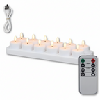 Flameless LED Candle Set with Remote Control and USB Rechargeable Timer