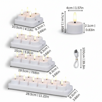 Flameless LED Candle Set with Remote Control and USB Rechargeable Timer