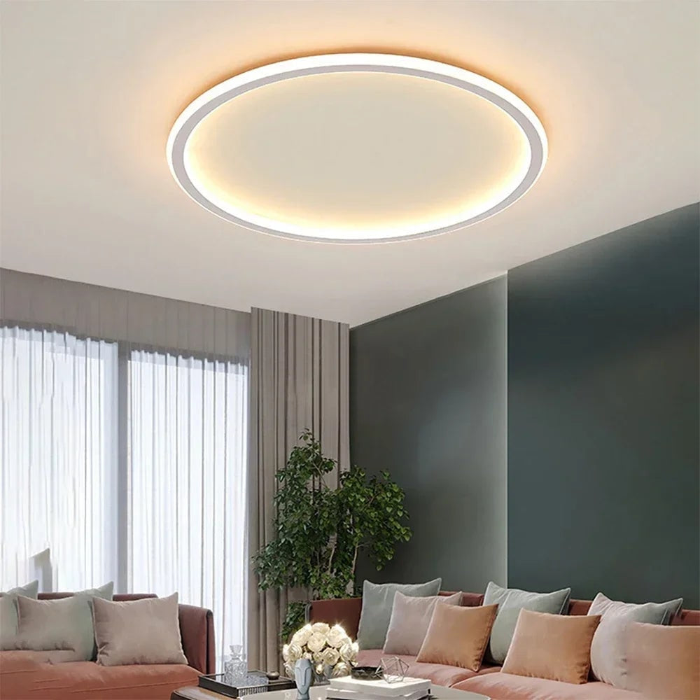 Modern Round Ceiling Light in Warm White LED