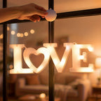 Battery Operated Heart Shaped LED Wall Light - Valentine's Day Decor