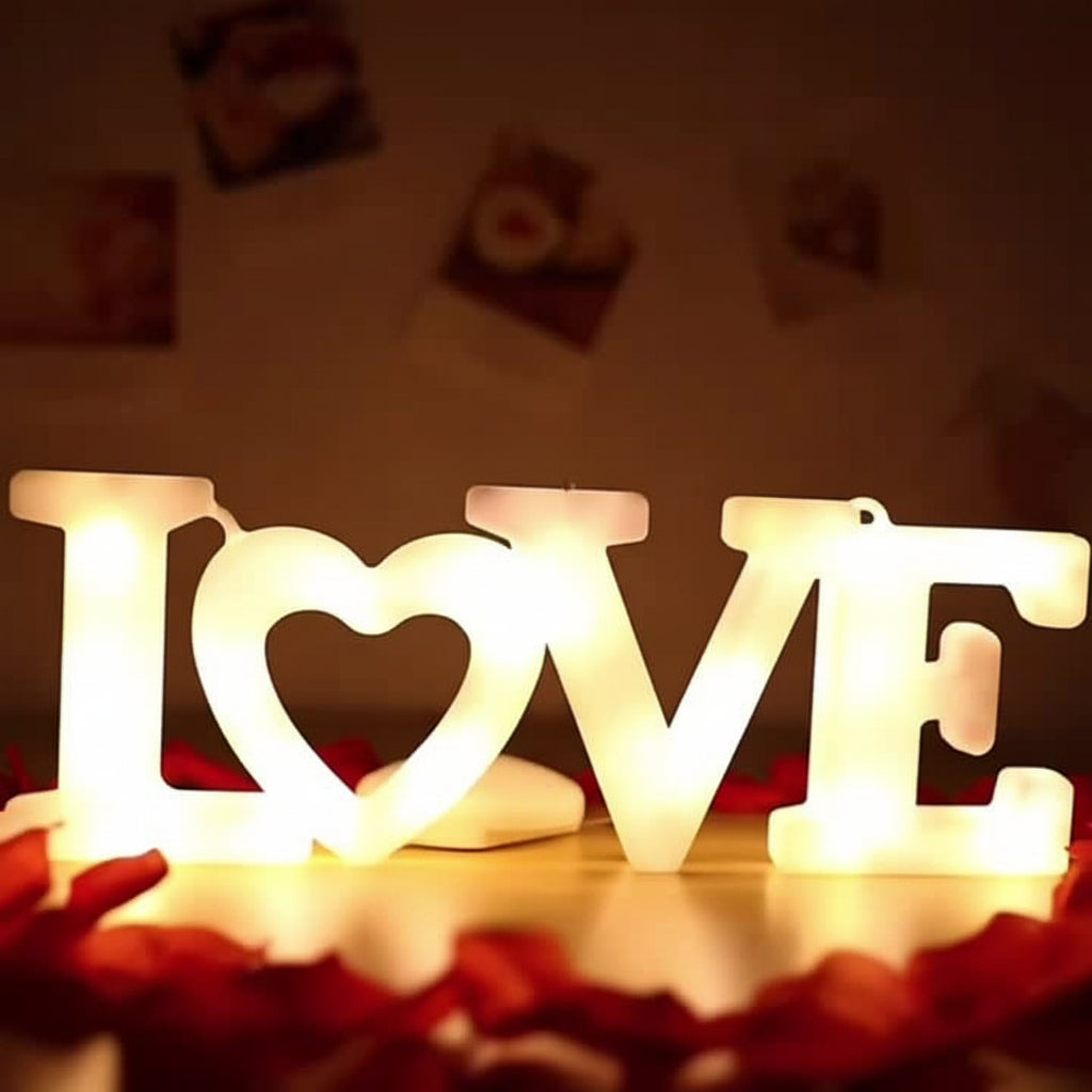 Battery Operated Heart Shaped LED Wall Light - Valentine's Day Decor