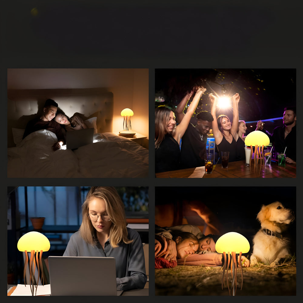 Jellyfish Design LED Mood Lamp – Ambient Night Light Decoration