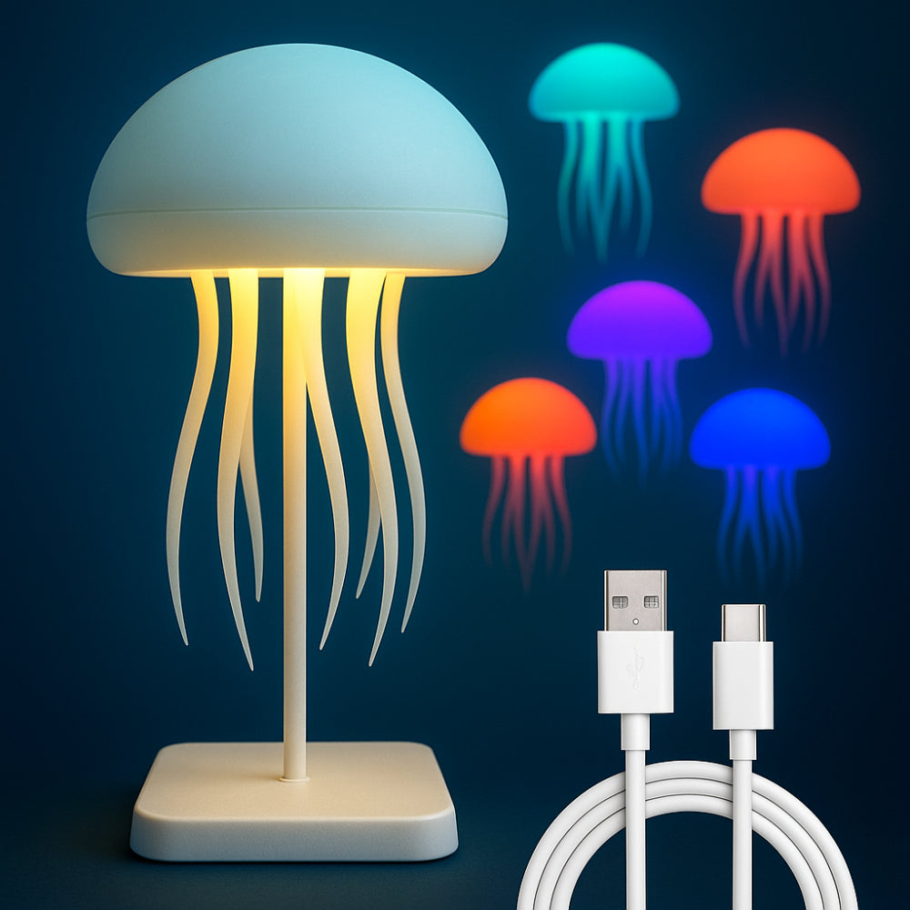 Jellyfish Design LED Mood Lamp – Ambient Night Light Decoration