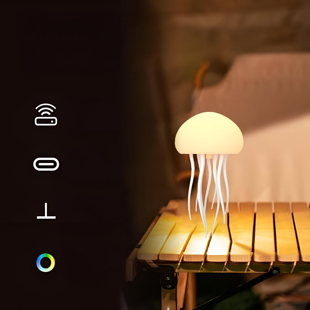 Jellyfish Design LED Mood Lamp – Ambient Night Light Decoration