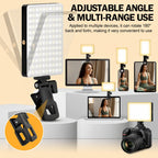 Adjustable LED Camera Light for Phones - Clip-On Selfie Illumination