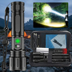 Rechargeable Tactical Torch - Waterproof LED Flashlight with High Lumens