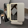 Foldable LED Makeup Mirror with Triple Magnification and Adjustable Lighting