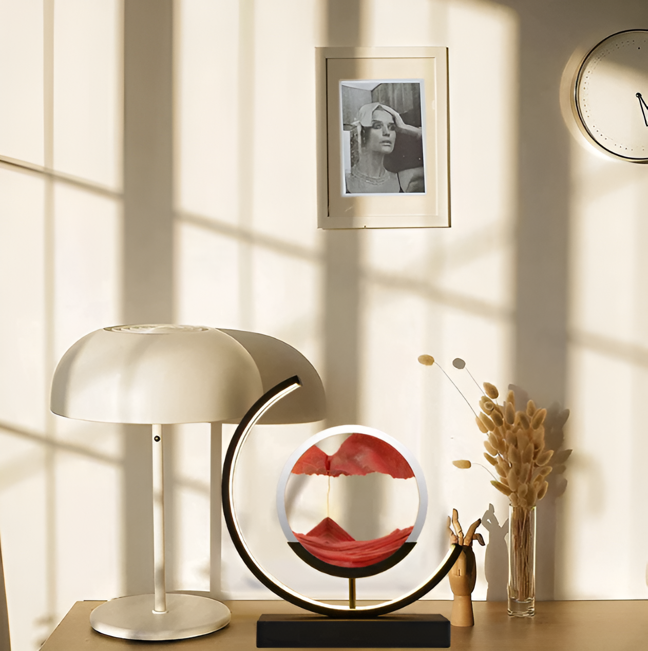 Round Frame LED Sand Art Night Light