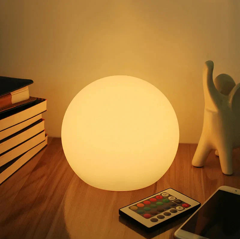 Wireless LED Sphere Lamp – Remote-Controlled Ambient Glow Light