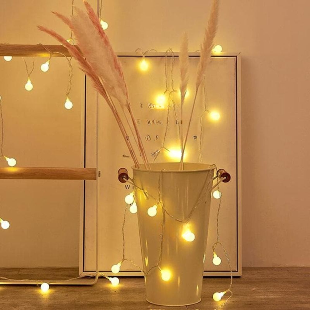 LED String Lights - Warm Twinkle Drop Light Garland for Home Decoration