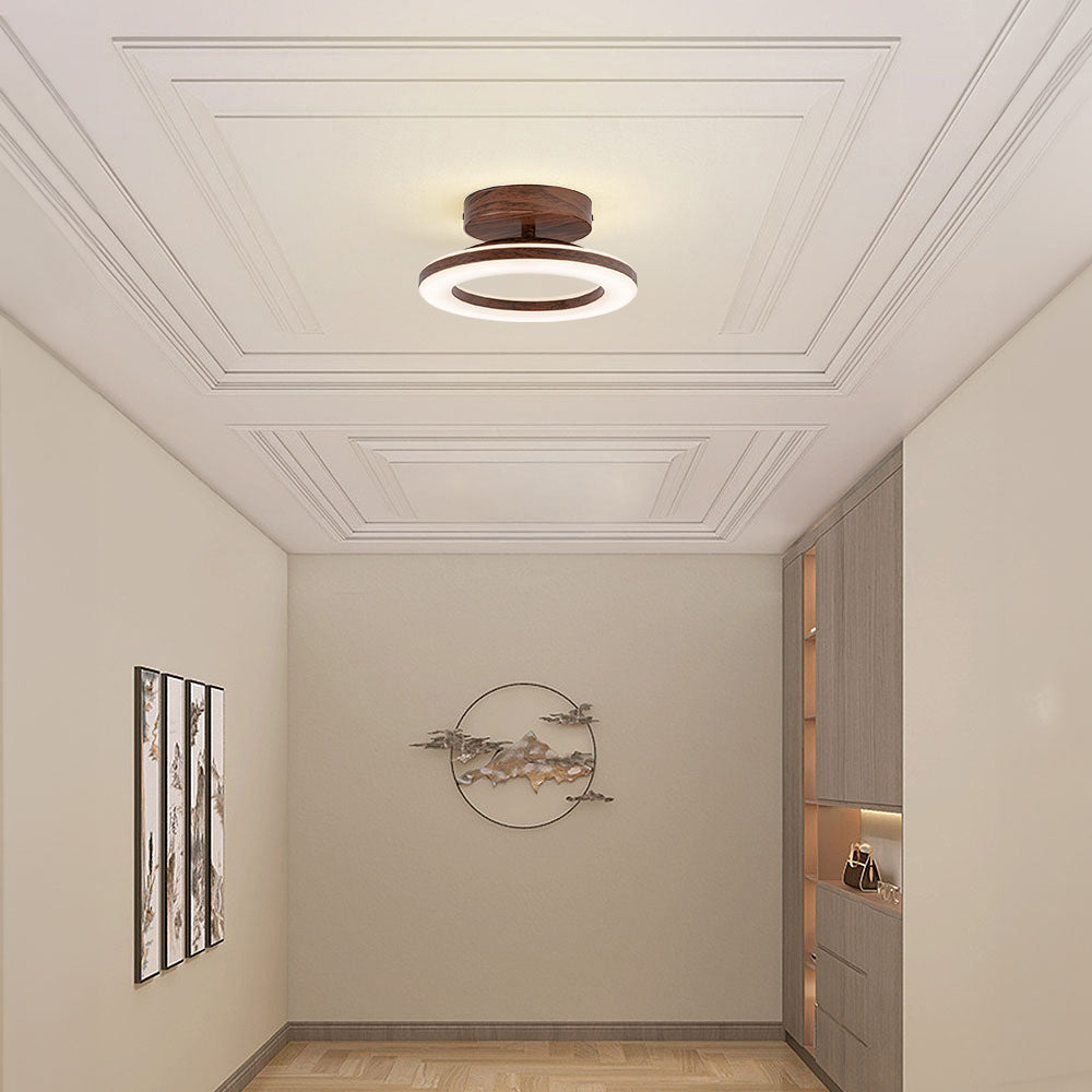Modern Round Ceiling Light with LED - Acrylic Fixture for Hallways