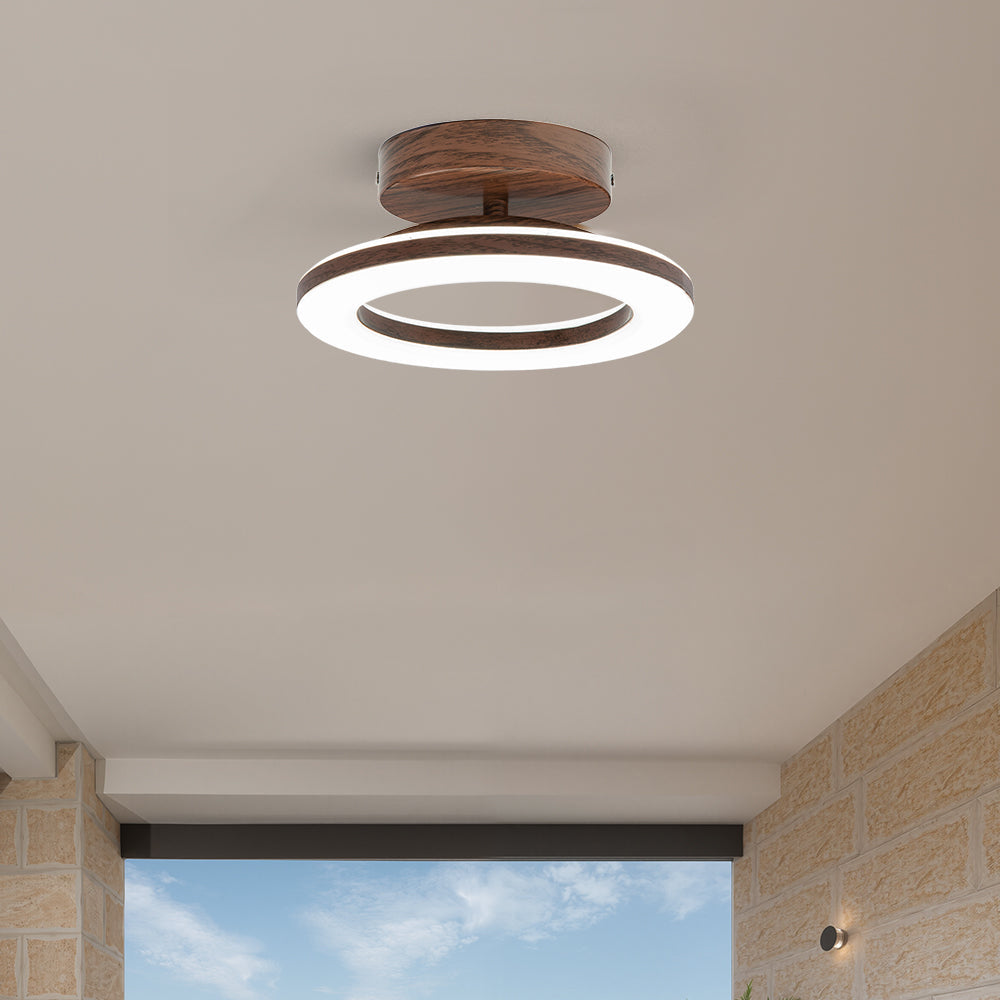 Modern Round Ceiling Light with LED - Acrylic Fixture for Hallways