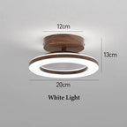 Modern Round Ceiling Light with LED - Acrylic Fixture for Hallways