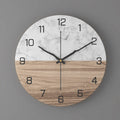 11.81-Inch Decorative Wall Clock with Marble Design and Silent Quartz Mechanism