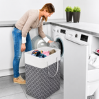 75L Waterproof Laundry Basket - Foldable Fabric Hamper with Handles