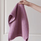 Chic Lavender Striped Cotton Bath Towel