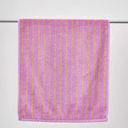 Chic Lavender Striped Cotton Bath Towel