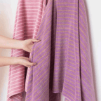 Chic Lavender Striped Cotton Bath Towel