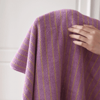 Chic Lavender Striped Cotton Bath Towel