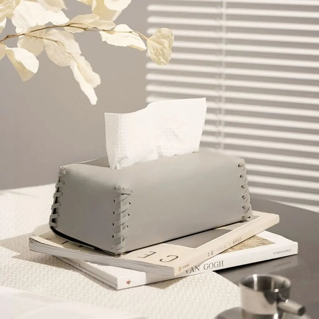 Elegance Leather Tissue Holder for Modern Spaces
