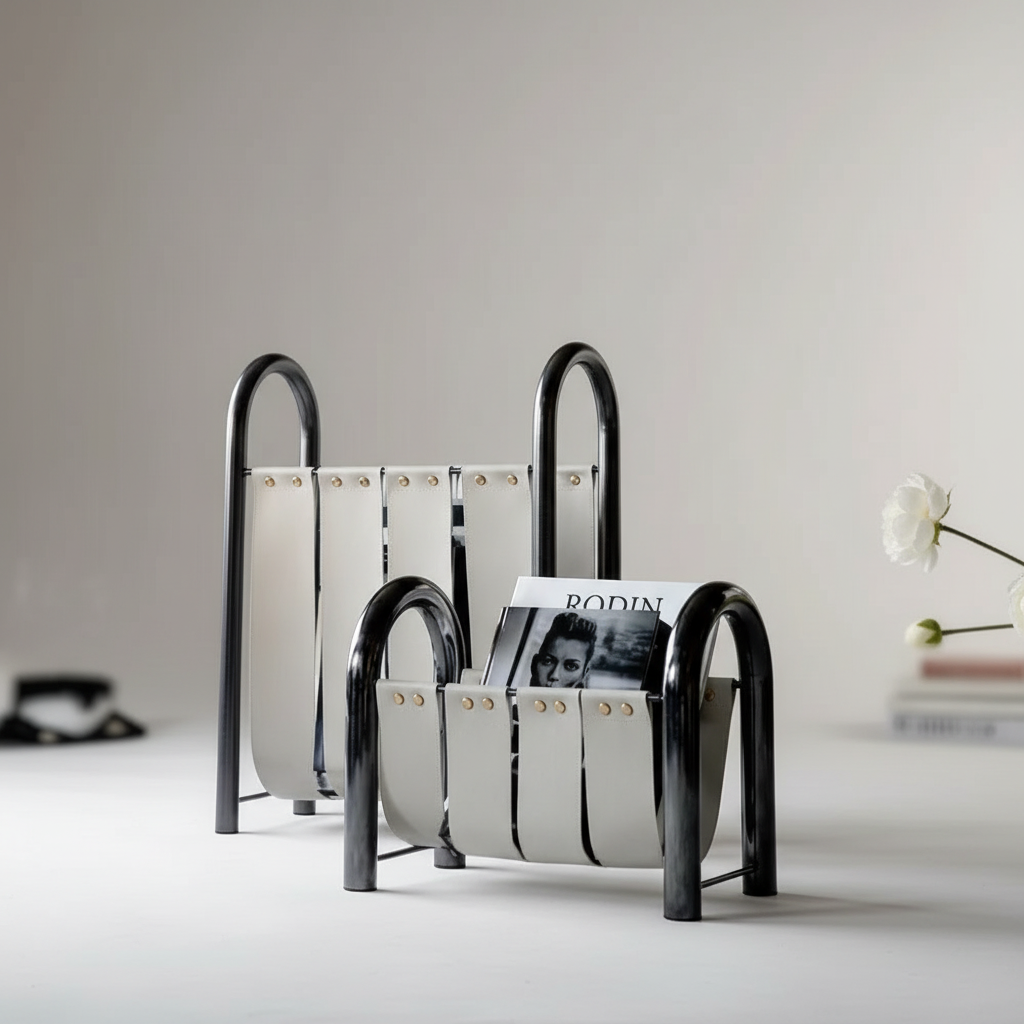 Chic Leather Magazine Holder for Stylish Spaces
