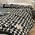 Soft Flannel Plaid Throw Blanket for Cozy Sofa and Bedroom Use