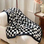 Soft Flannel Plaid Throw Blanket for Cozy Sofa and Bedroom Use