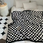 Soft Flannel Plaid Throw Blanket for Cozy Sofa and Bedroom Use