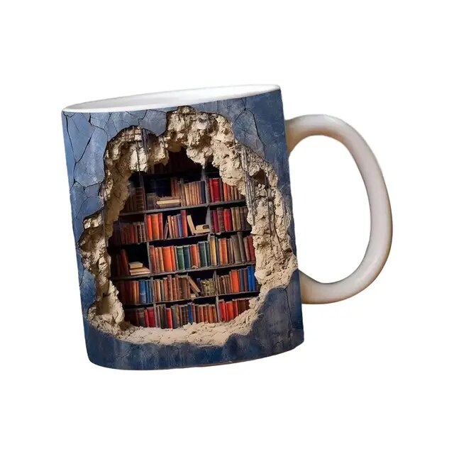 Literary Haven Mug - Your Bookshelf Companion