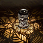 Garden Lantern with Leaf Design – Cylindrical Solar Light