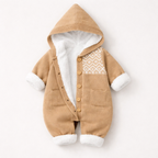 Pink Knit Baby Suit with Hood