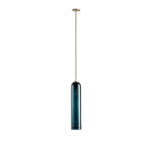 Adjustable Height Glass Pendant Light – Modern Long Tube Design for Kitchen Island – Various Color Choices
