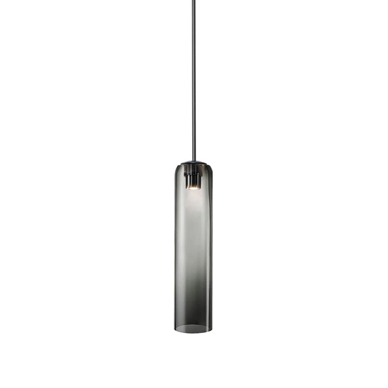 Adjustable Height Glass Pendant Light – Modern Long Tube Design for Kitchen Island – Various Color Choices