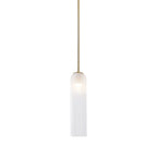 Adjustable Height Glass Pendant Light – Modern Long Tube Design for Kitchen Island – Various Color Choices