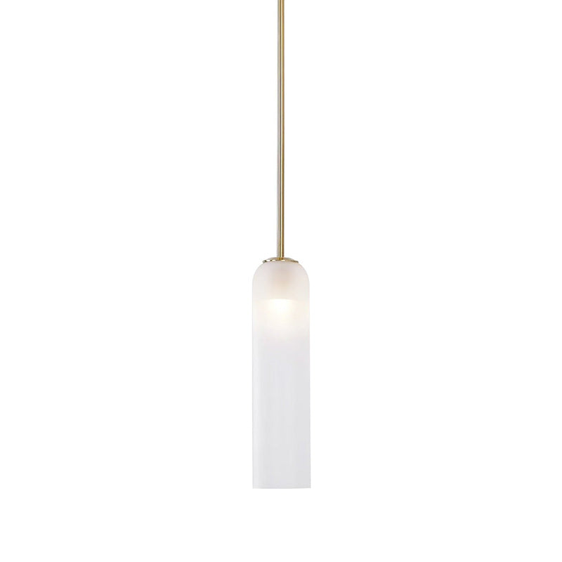 Adjustable Height Glass Pendant Light – Modern Long Tube Design for Kitchen Island – Various Color Choices