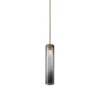 Adjustable Height Glass Pendant Light – Modern Long Tube Design for Kitchen Island – Various Color Choices