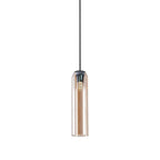 Adjustable Height Glass Pendant Light – Modern Long Tube Design for Kitchen Island – Various Color Choices