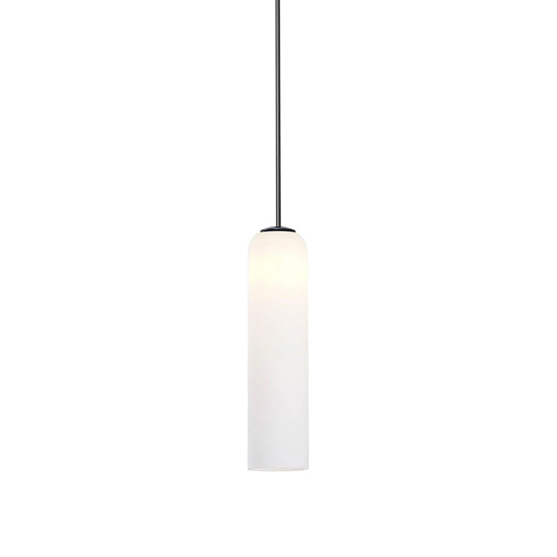 Adjustable Height Glass Pendant Light – Modern Long Tube Design for Kitchen Island – Various Color Choices