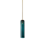 Adjustable Height Glass Pendant Light – Modern Long Tube Design for Kitchen Island – Various Color Choices