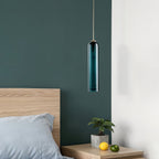 Adjustable Height Glass Pendant Light – Modern Long Tube Design for Kitchen Island – Various Color Choices