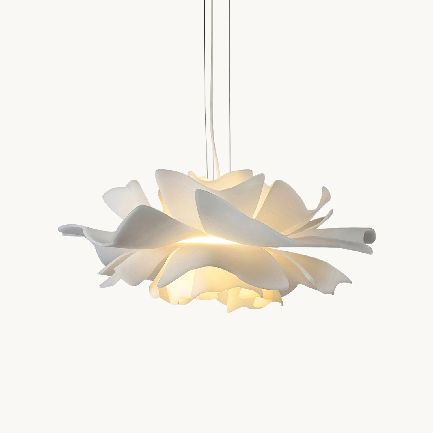 Soft Ivory Glass Pendant Light for Contemporary Interiors