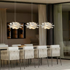 Soft Ivory Glass Pendant Light for Contemporary Interiors