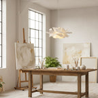 Soft Ivory Glass Pendant Light for Contemporary Interiors