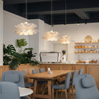 Soft Ivory Glass Pendant Light for Contemporary Interiors
