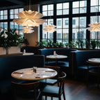 Soft Ivory Glass Pendant Light for Contemporary Interiors