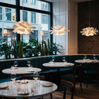 Soft Ivory Glass Pendant Light for Contemporary Interiors