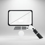 LED Lighted Full Page Reading Magnifier with Magnifying Glass