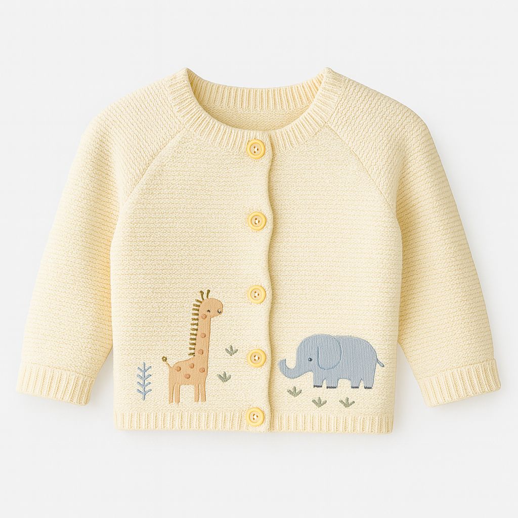 Knit Cardigan in Safari Style