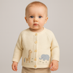 Knit Cardigan in Safari Style
