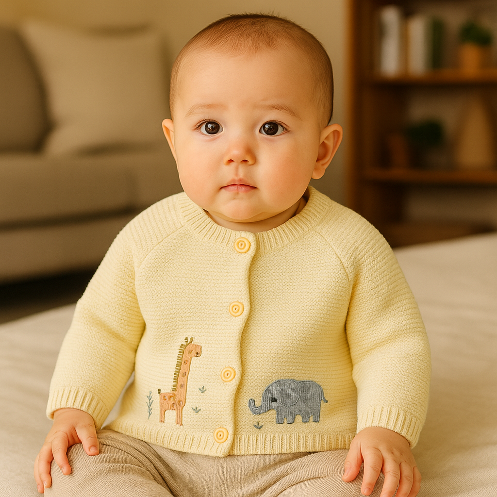 Knit Cardigan in Safari Style